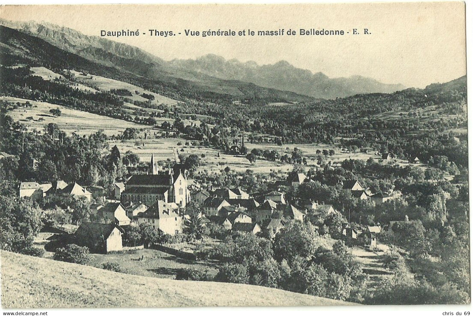 Theys Vue Generale Et Le Massif De Belledonne - Theys