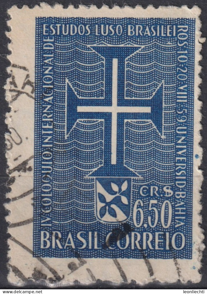 1959 Brasilien ° Mi:BR 966, Sn:BR 899, Yt:BR 683, Lusignan Cross And Arms Of Salvador, Bahia - Used Stamps