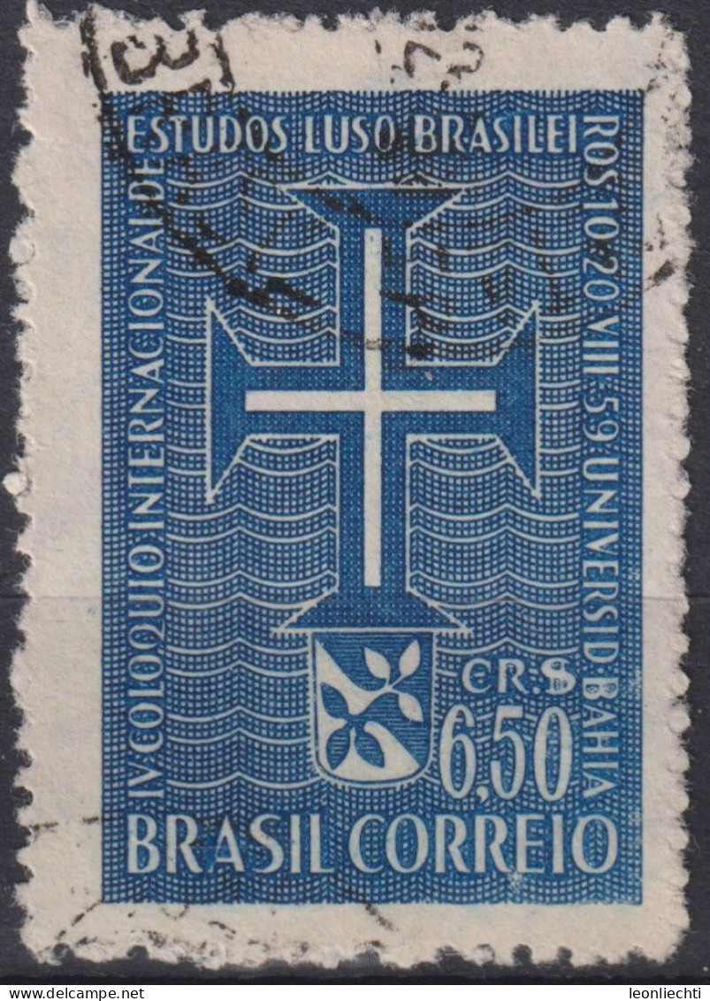 1959 Brasilien ° Mi:BR 966, Sn:BR 899, Yt:BR 683, Lusignan Cross And Arms Of Salvador, Bahia - Usados