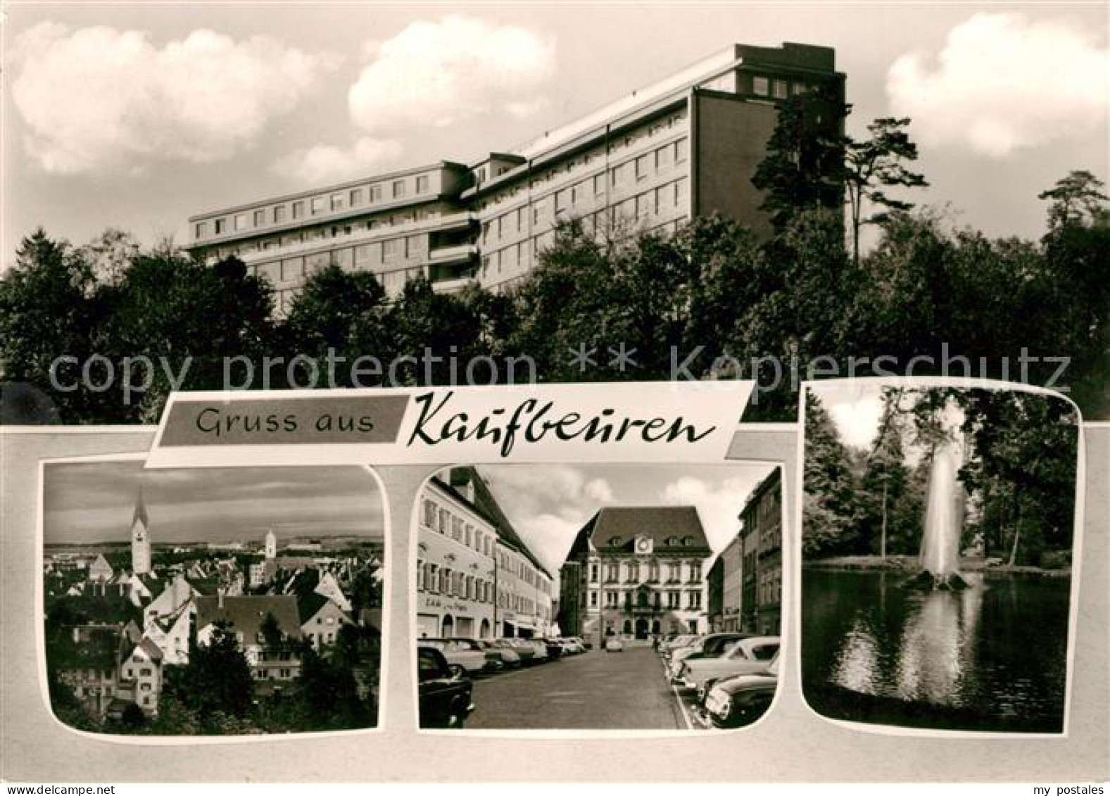 73161028 Kaufbeuren Krankenhaus Rathaus Jordananlagen Fontaene Kaufbeuren - Kaufbeuren