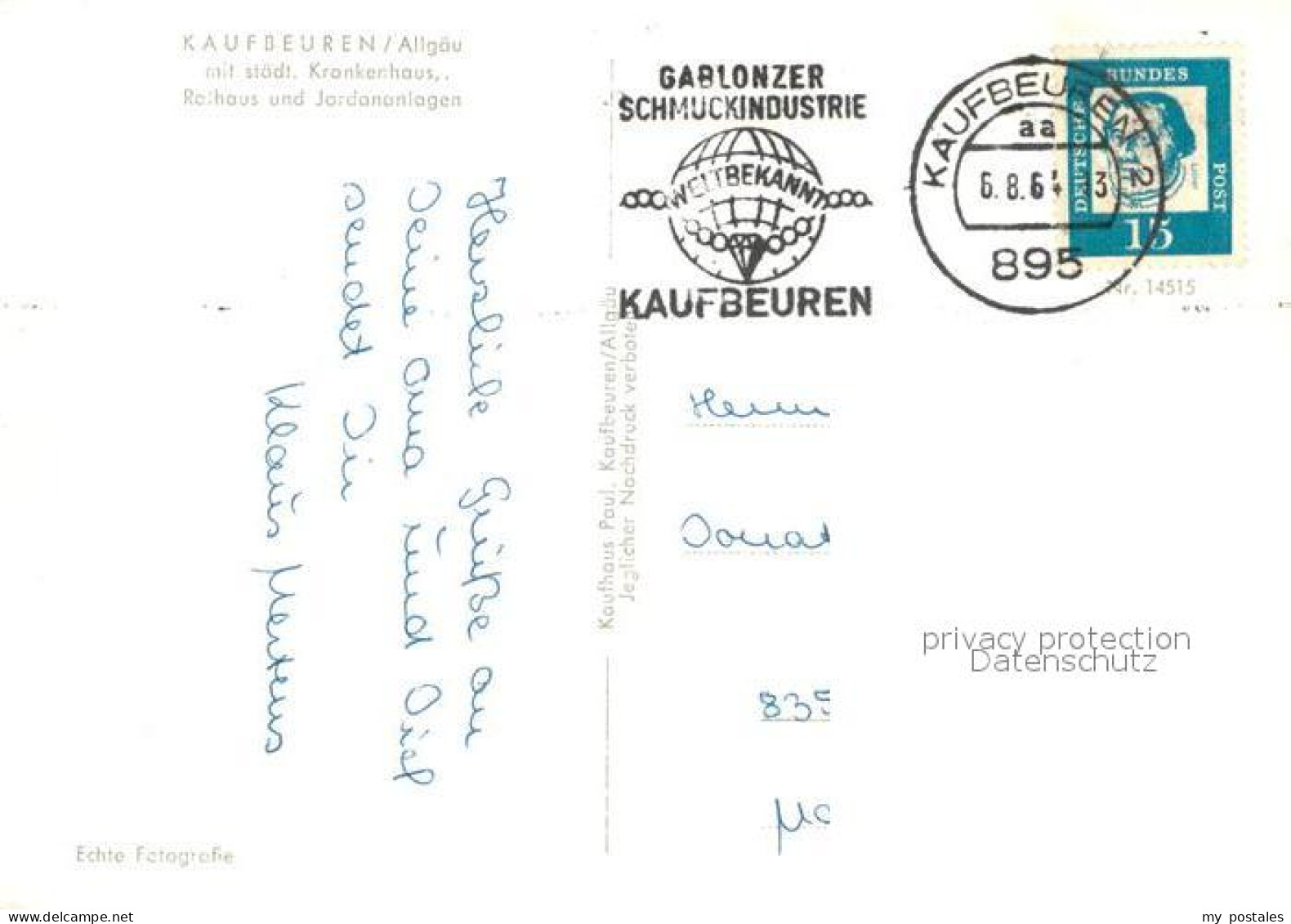 73161028 Kaufbeuren Krankenhaus Rathaus Jordananlagen Fontaene Kaufbeuren - Kaufbeuren