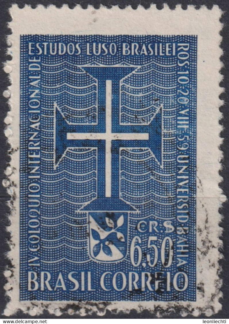 1959 Brasilien ° Mi:BR 966, Sn:BR 899, Yt:BR 683, Lusignan Cross And Arms Of Salvador, Bahia - Used Stamps