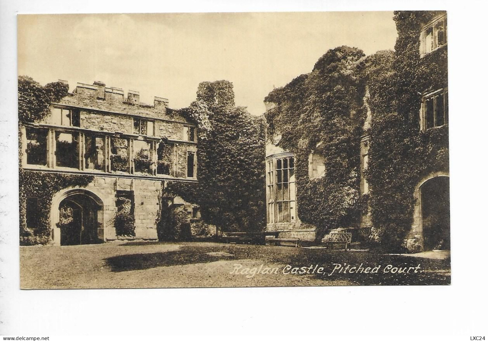 RAGLAN CASTLE. PITCHED COURT. - Monmouthshire