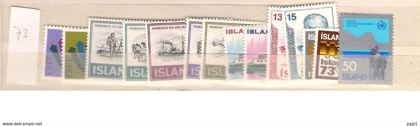 1973 MNH Iceland, Year Complete, Postfris** - Komplette Jahrgänge