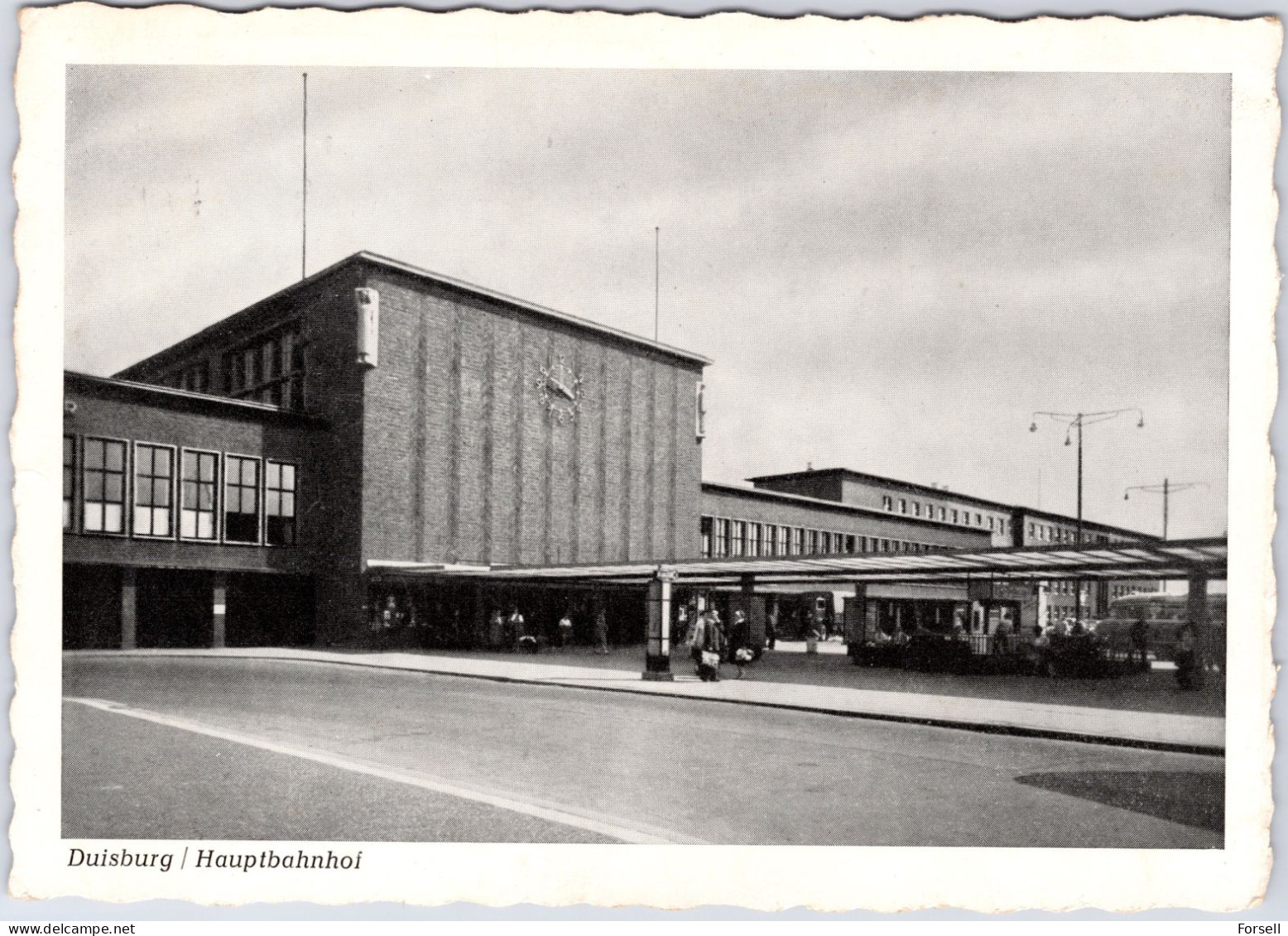 Duisburg , Bahnhof (Gelaufen 1958) - Duisburg