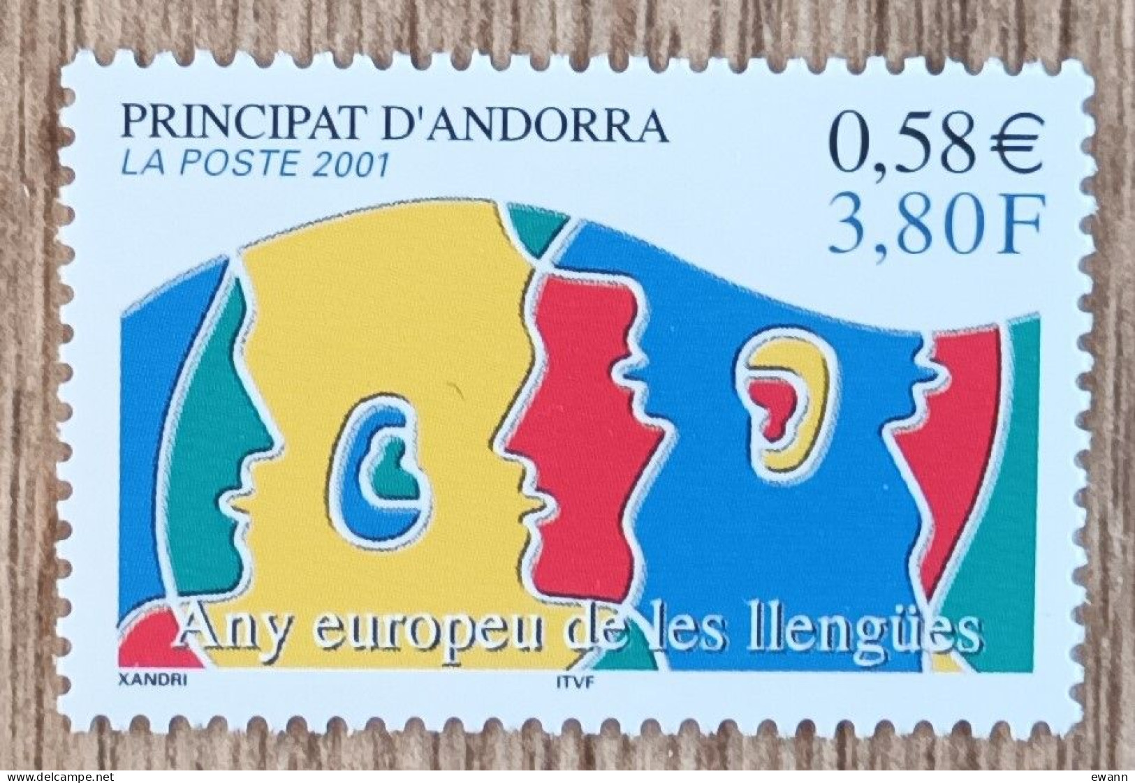 Andorre - YT N°549 - Année Européenne Des Langues - 2001 - Neuf - Unused Stamps