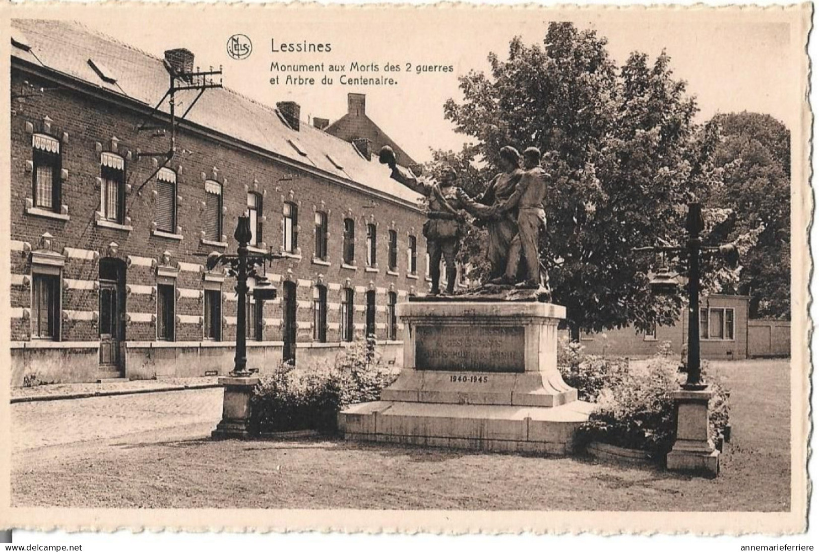 Lessines Monument Aux Morts Des 2 Guerres Et Arbre Du Centenaire - Lessines