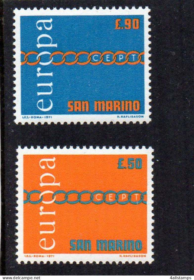 1971 San Marino Mi N° 975/976  : ** MNH, Postfris, Postfrisch , Neuf Sans Charniere - 1971