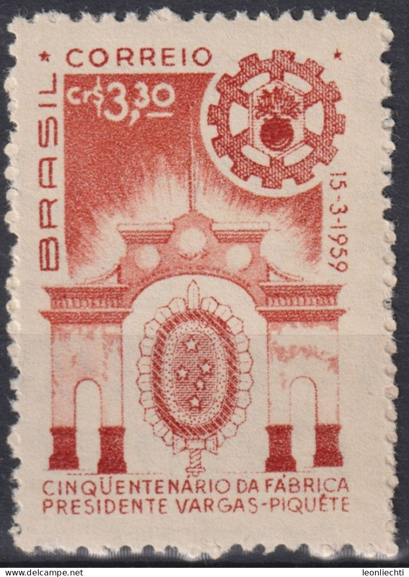 1959 Brasilien ** Mi:BR 967, Sn:BR 900, Yt:BR 685, 50th Anniversary Of President Vargas Gunpowder Factory - Neufs