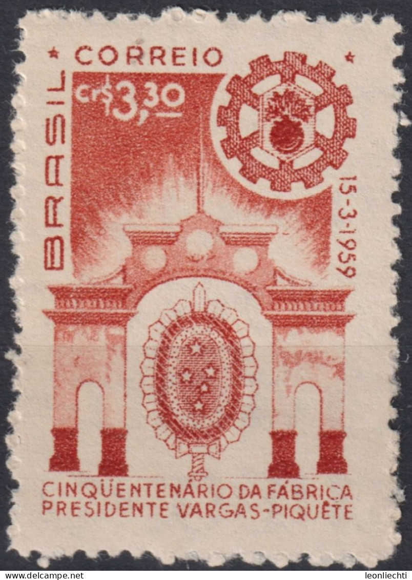 1959 Brasilien ** Mi:BR 967, Sn:BR 900, Yt:BR 685, 50th Anniversary Of President Vargas Gunpowder Factory - Neufs