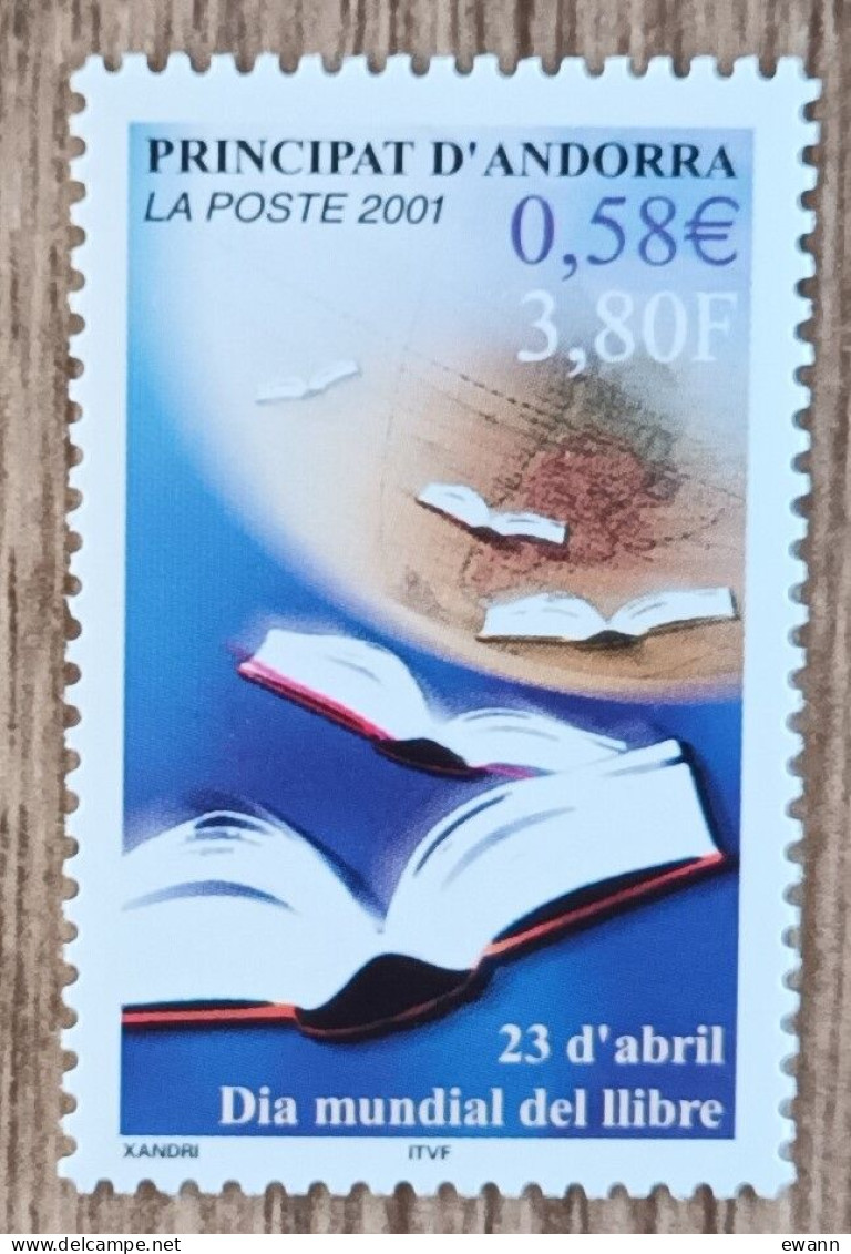 Andorre - YT N°545 - Journée Mondiale Du Livre - 2001 - Neuf - Unused Stamps