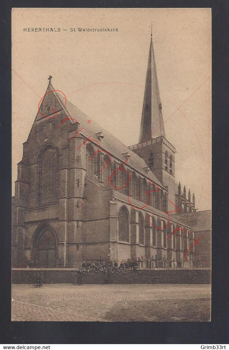 Herentals - St Waldetrudiskerk - Postkaart - Herentals