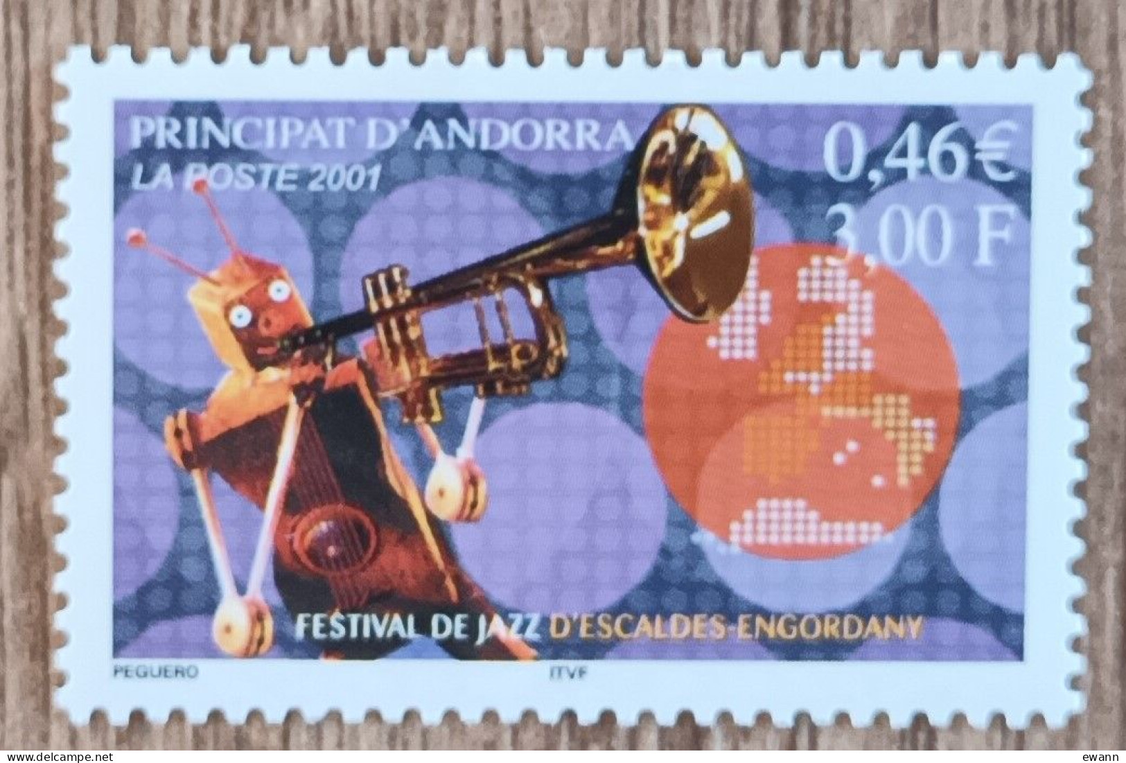 Andorre - YT N°550 - Festival De Jazz D'Escaldes Engordany - 2001 - Neuf - Unused Stamps