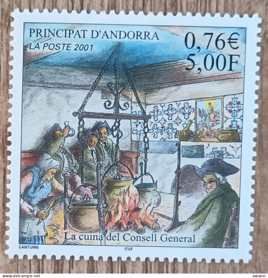 Andorre - YT N°551 - La Cuisine Du Conseil Général - 2001 - Neuf - Nuovi