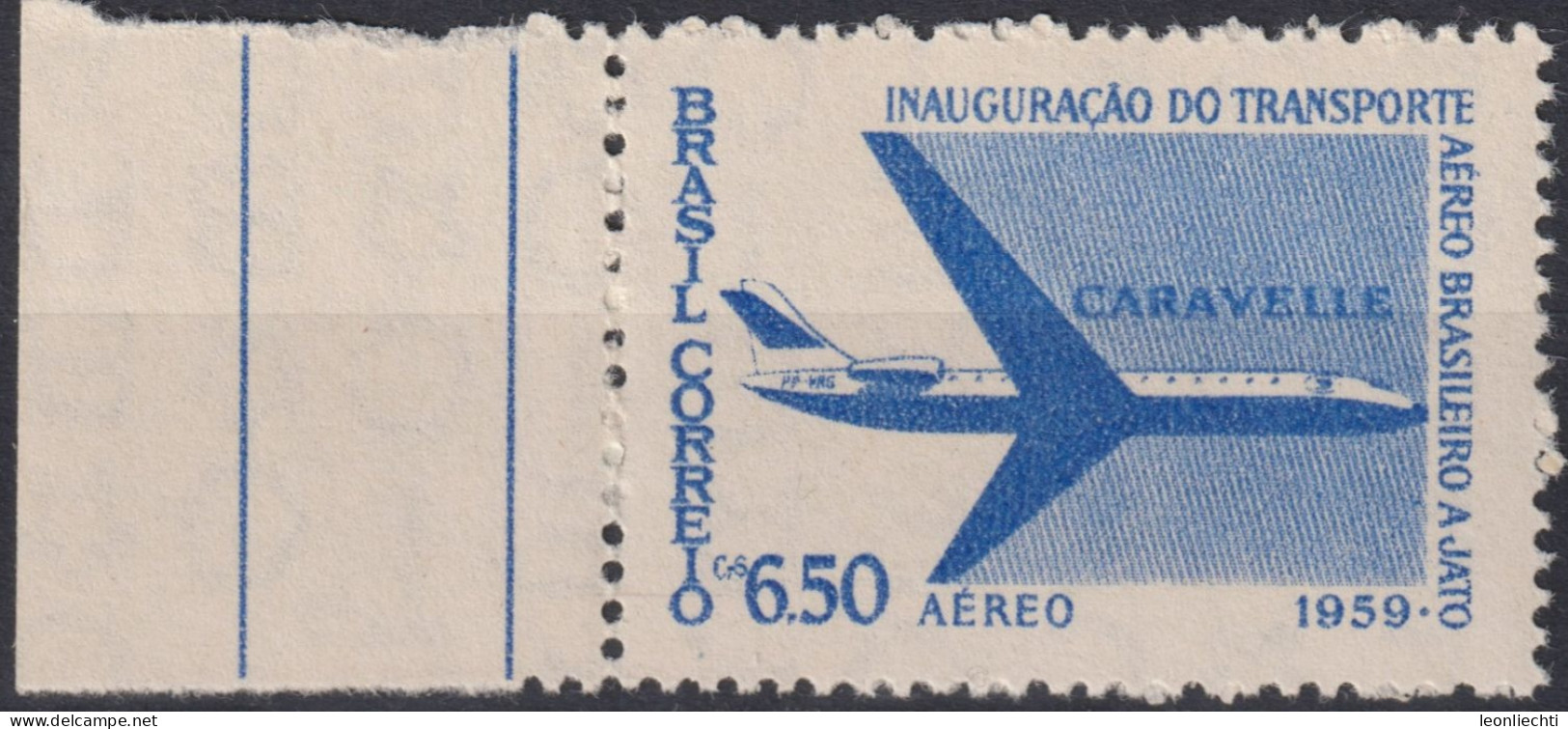 1959 Brasilien ** Mi:BR 969, Sn:BR C91, Yt:BR PA79, Inauguration Of Brazilian Jet Transport - Caravelle - Luchtpost