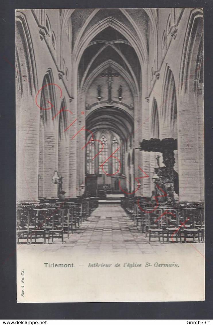 Tirlemont - Intérieur De L'église St. Germain - Postkaart - Tienen