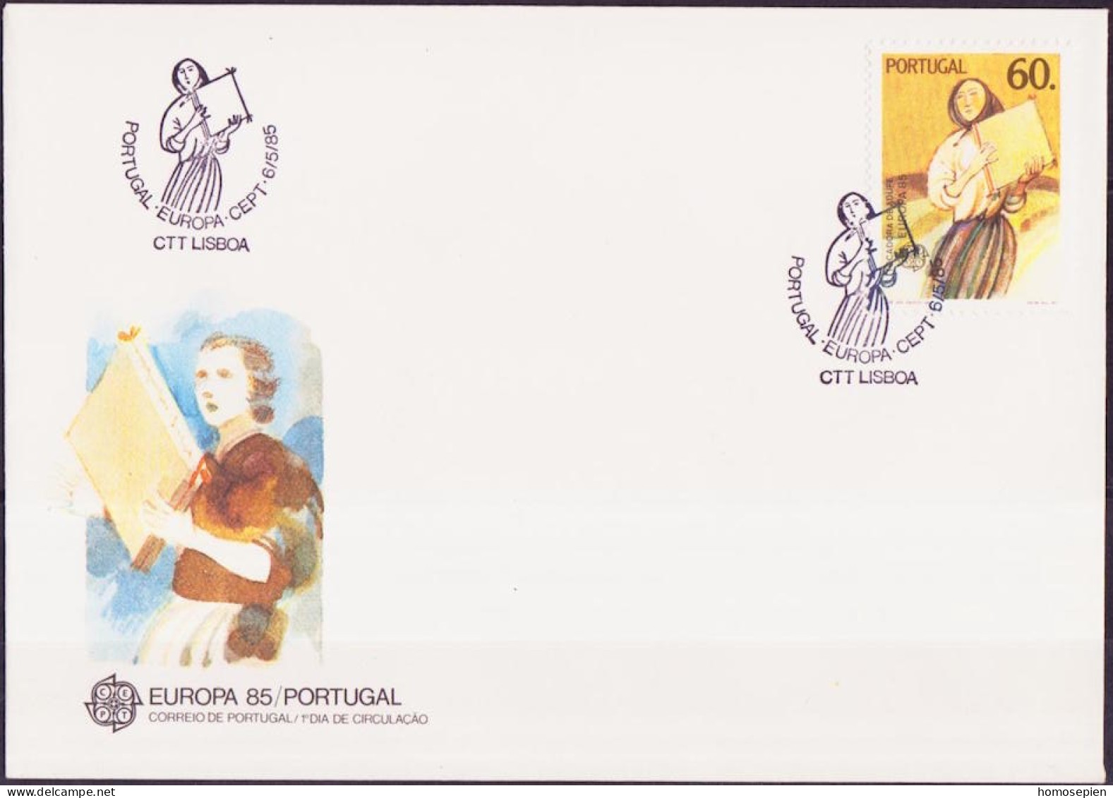 Europa CEPT 1985 Portugal FDC Y&T N°1634 - Michel N°1656 - 60e EUROPA - 1985