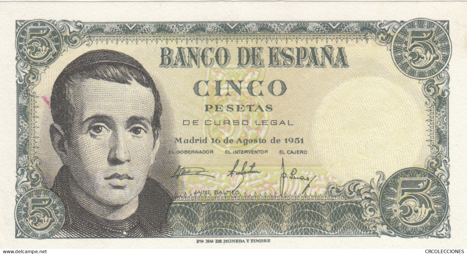 CRBS1106 BILLETE ESPAÑA 5 PESETAS 1951 SC- - Altri & Non Classificati