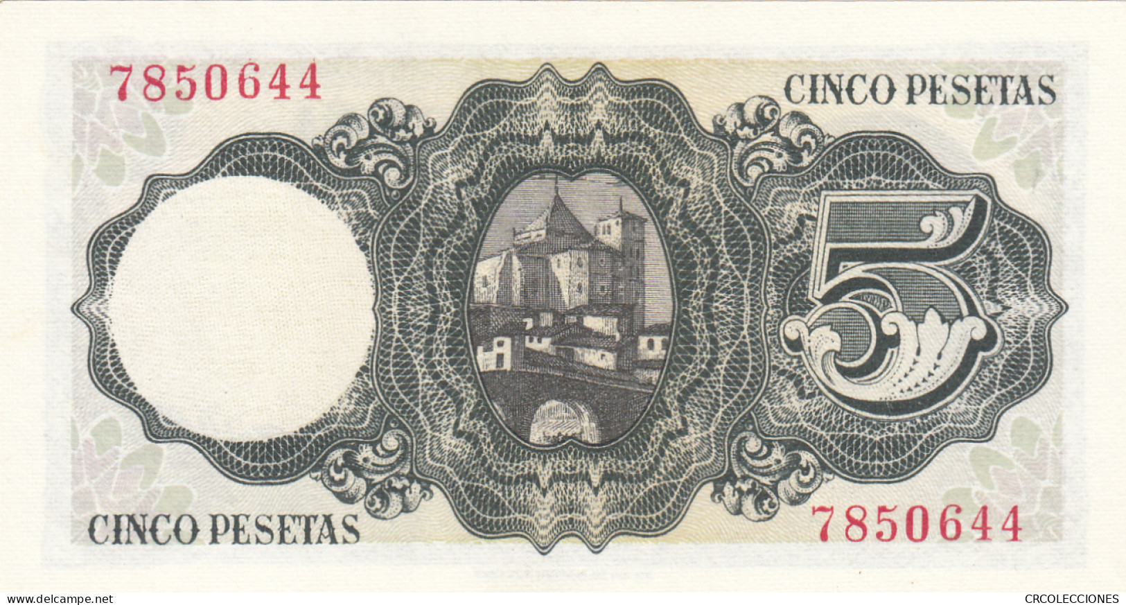 CRBS1108 BILLETE ESPAÑA 5 PESETAS 1951 SIN SERIE SIN CIRCULAR - Autres & Non Classés