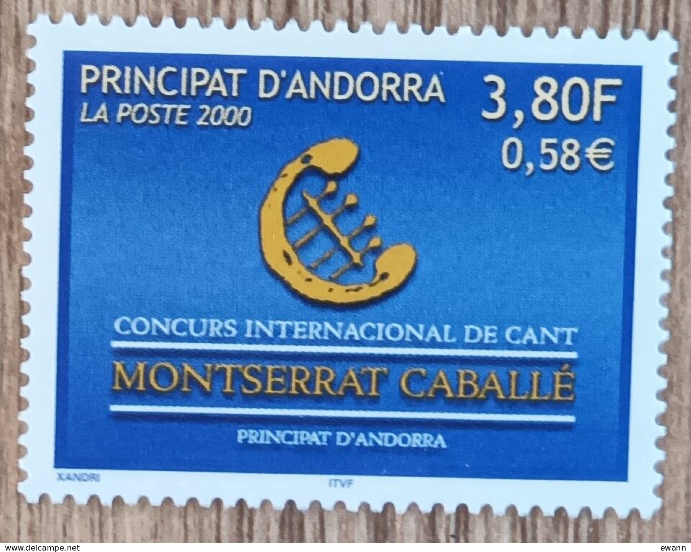 Andorre - YT N°527 - Concours International De Chant Montserrat Caballé - 2000 - Neuf - Unused Stamps