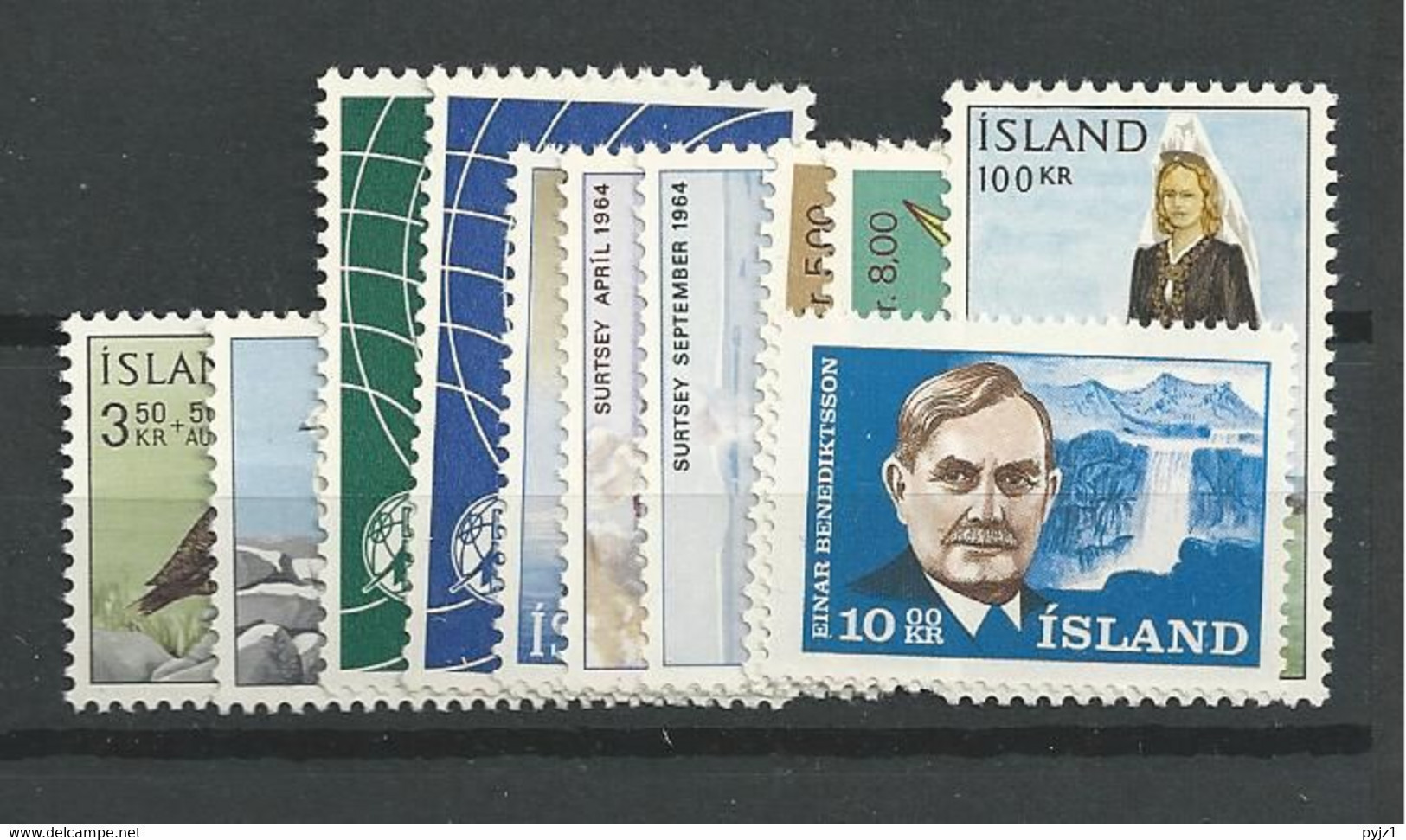 1965 MNH Iceland, Year Complete, Postfris** - Full Years
