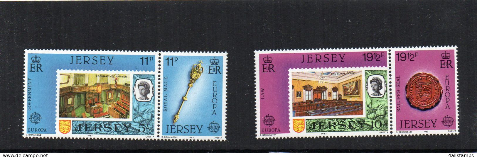 1983 JERSEY Mi N° 299/302  : ** MNH, Postfris, Postfrisch , Neuf Sans Charniere - 1983