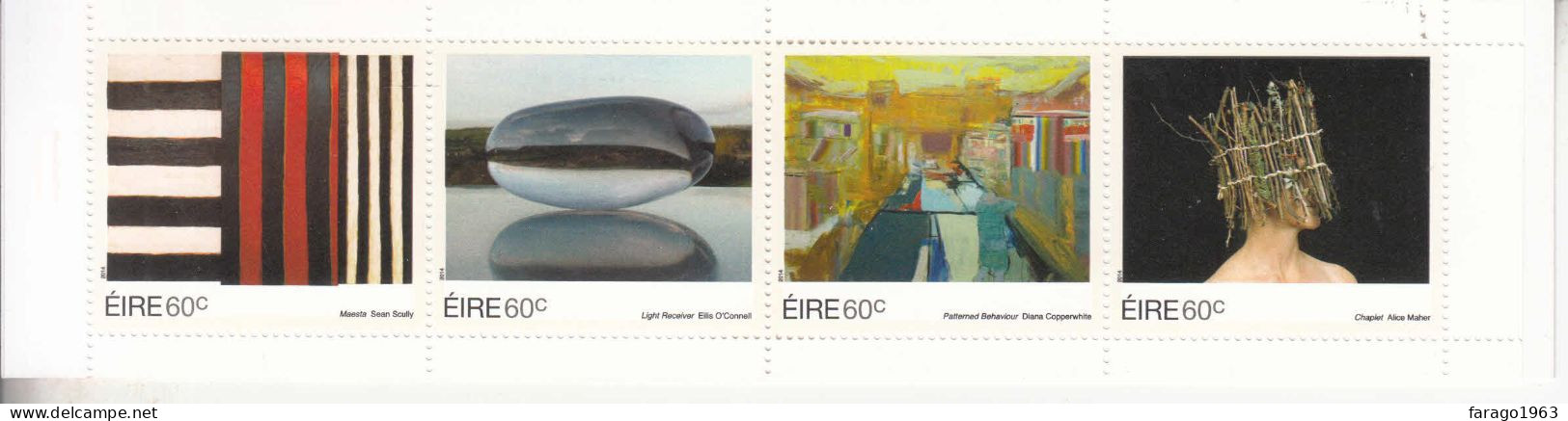 2014 Ireland Contemporary Arts  Complete Booklet Of 4 MNH @ BELOW FACE VALUE - Ungebraucht