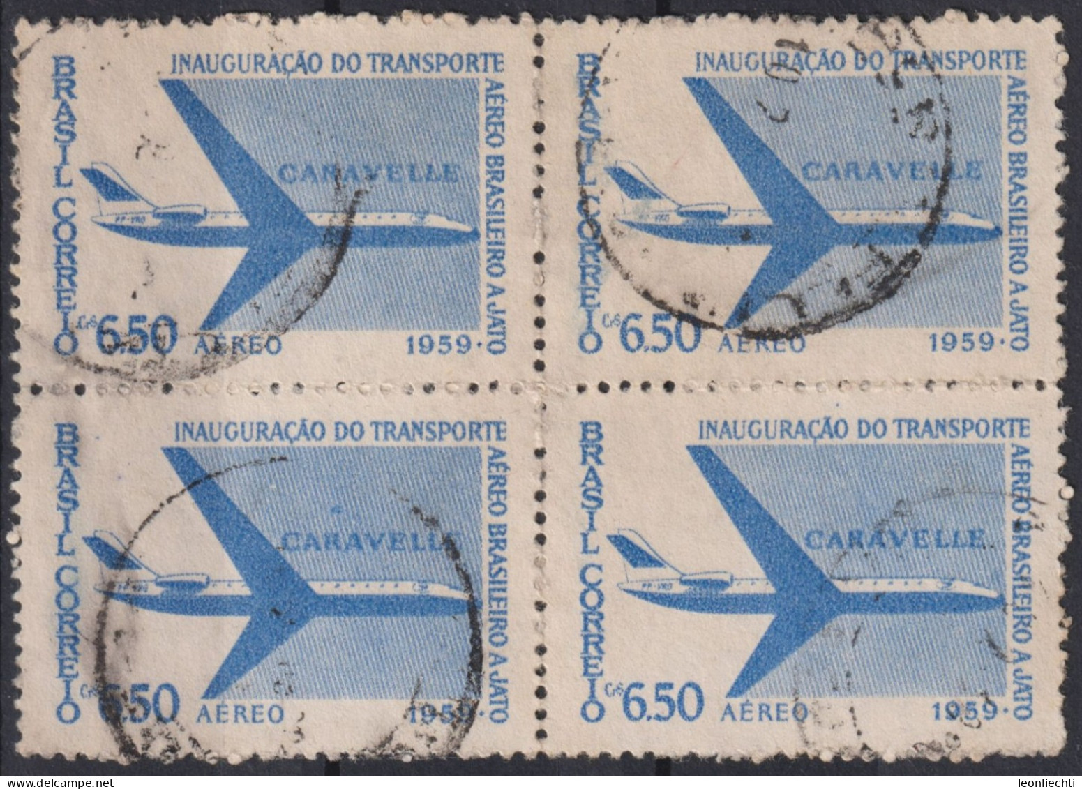 1959 Brasilien ° Mi:BR 969, Sn:BR C91, Yt:BR PA79, Inauguration Of Brazilian Jet Transport - Caravelle - Luchtpost