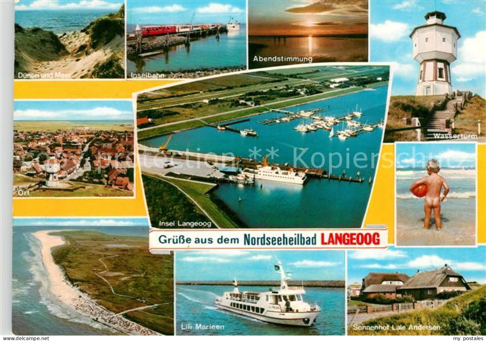 73160186 Langeoog Nordseebad Inselbahn Wasserturm Duenen Meer Sonnenhof Lale And - Langeoog