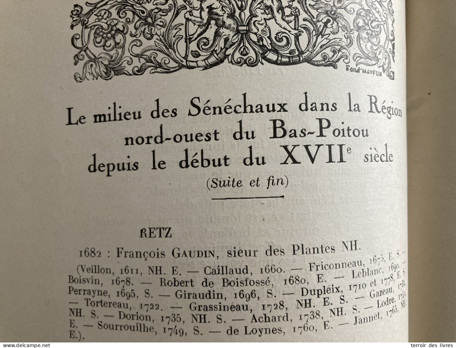 Revue Du Bas-Poitou 1944 2 SAINT ANDRE D'ORNAY RETZ BOURGNEUF BOUIN BEAUVOIR NOIRMOUTIER LE PERRIER RIE SAINT GILLES LA  - Poitou-Charentes