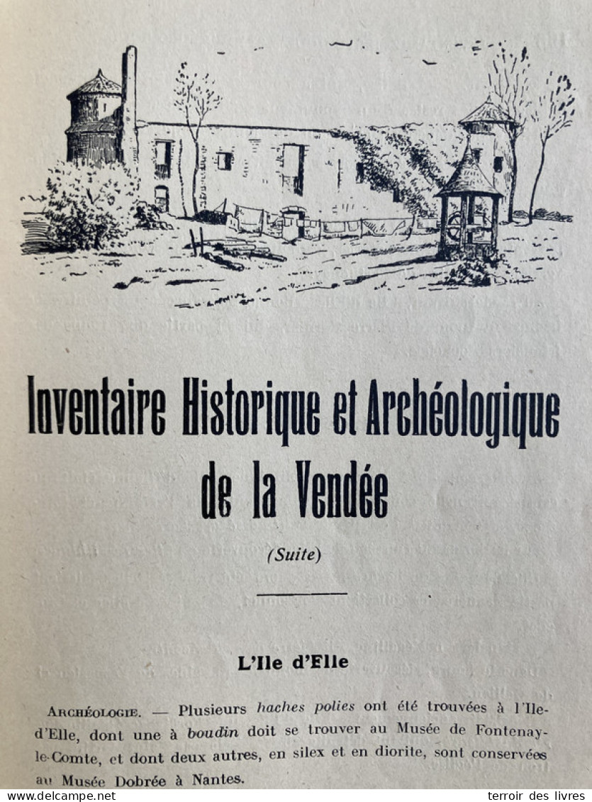 Revue du Bas-Poitou 1935 4 BEAUVOIR SUR MER chateau de LE GIVRE