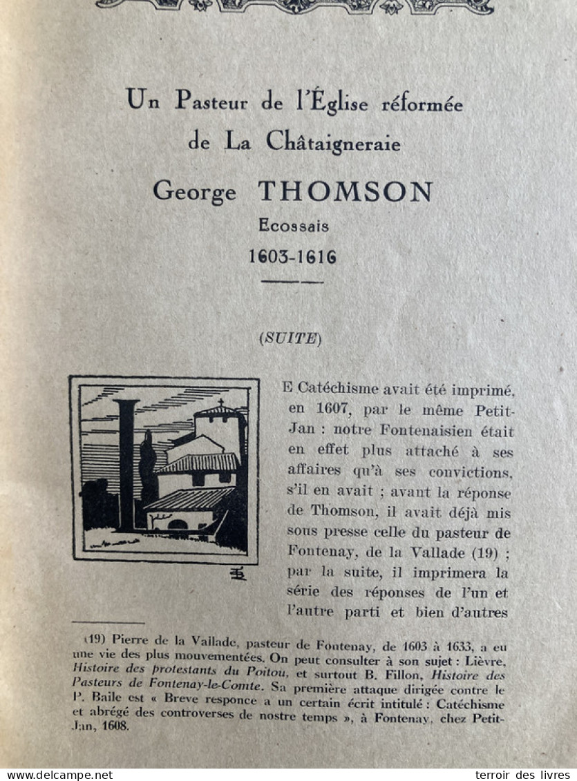 Revue Du Bas-Poitou 1950 4 LA CHATAIGNERAIE GRAND-LIEU SOULLANS - Poitou-Charentes