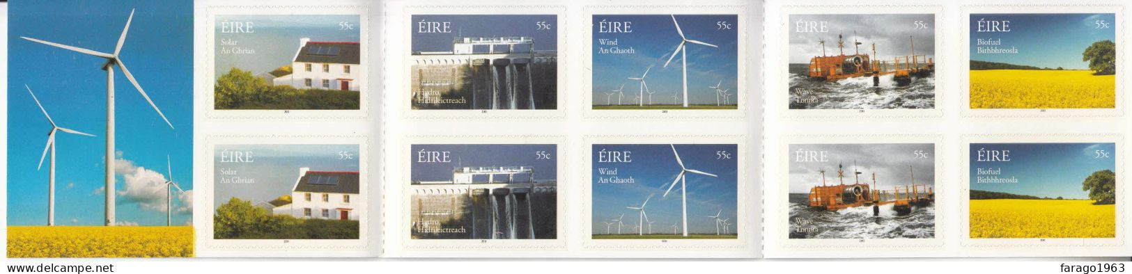 2011 Ireland  Renewable Energy Green Wind Solar Complete Booklet Of 10 MNH @ BELOW FACE VALUE - Neufs