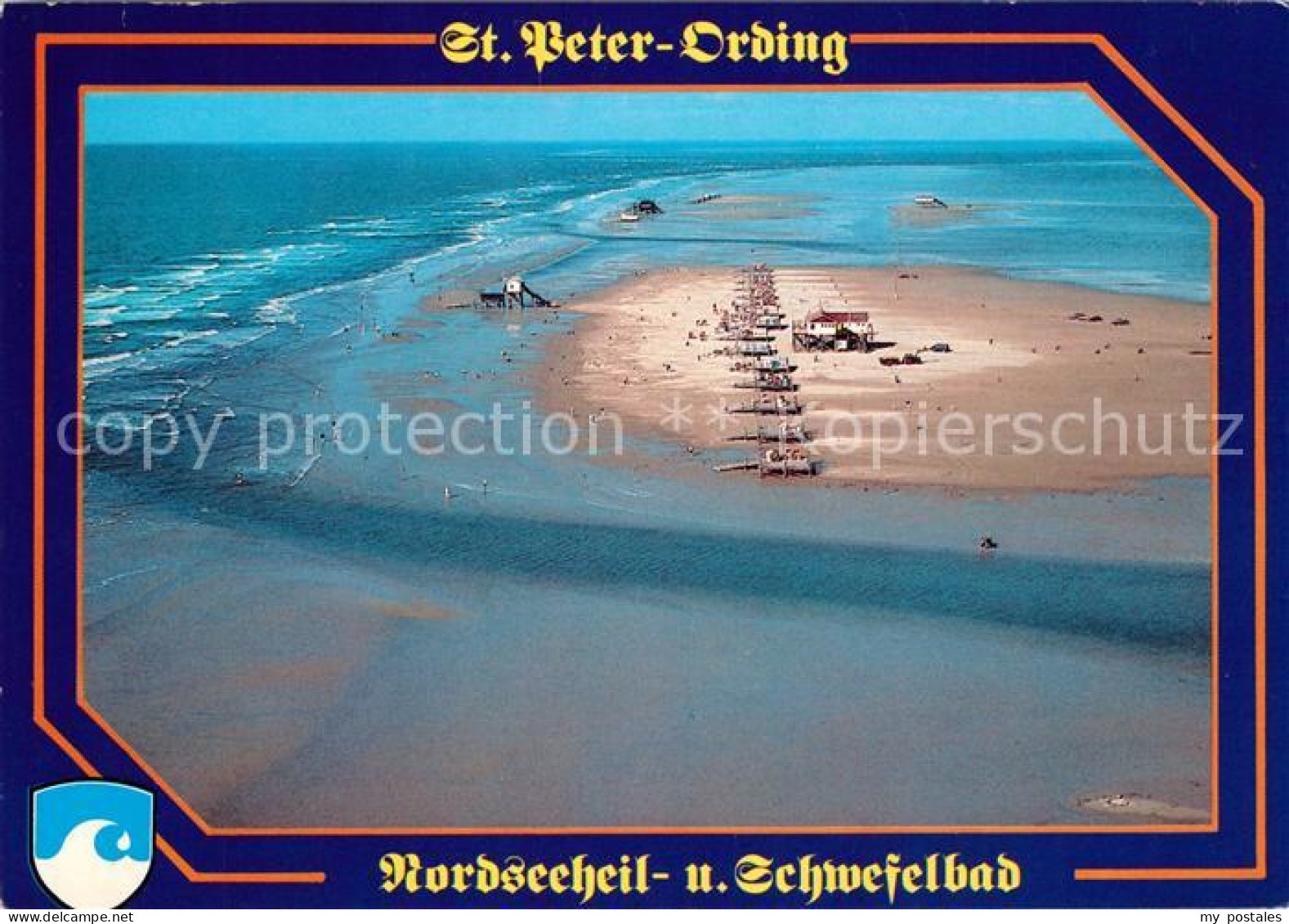 73159970 Peter-Ording St Fliegeraufnahme Sandbank Arche Noah Broesum - St. Peter-Ording