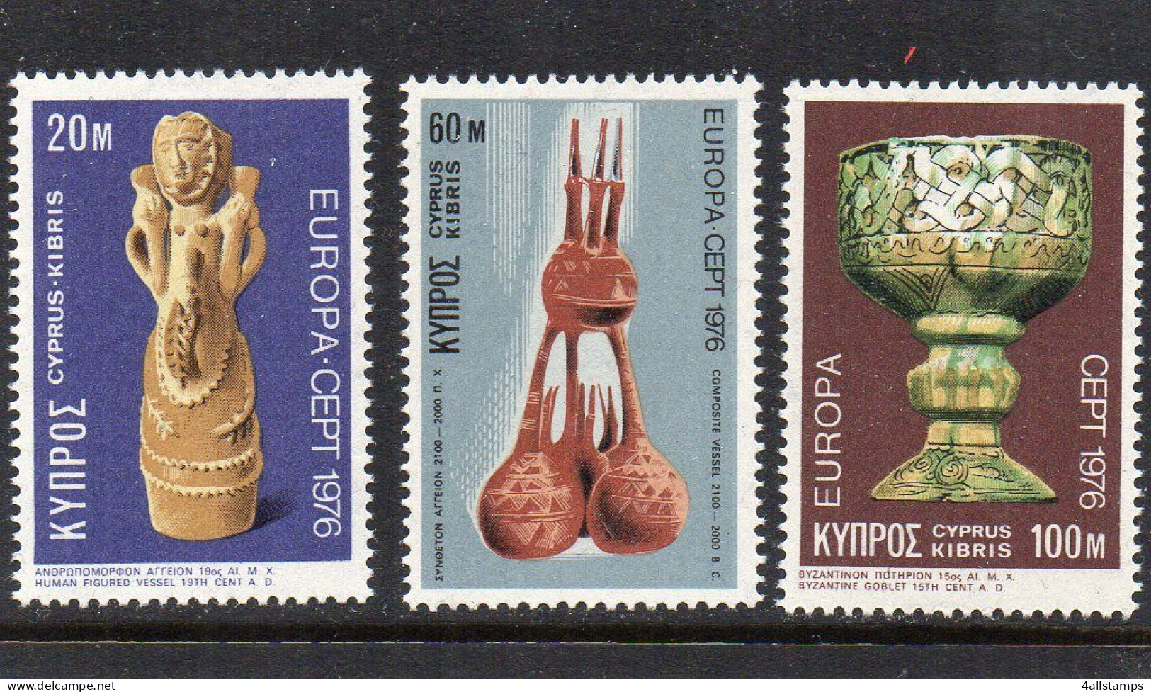 1976 Zypern MI N° 435/437 : ** MNH, Postfris, Postfrisch , Neuf Sans Charniere - 1976