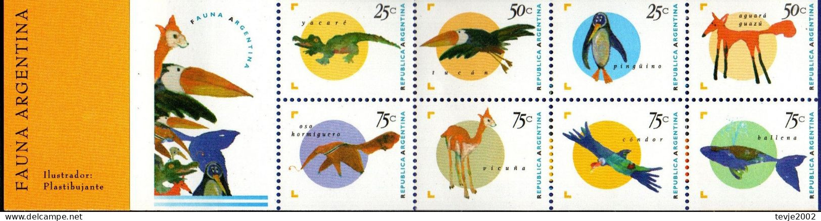 Argentinien 1995 - Markenheftchen Mi.Nr. 2252 - 2258 D+E - Postfrisch MNH - Tiere Animals - Libretti