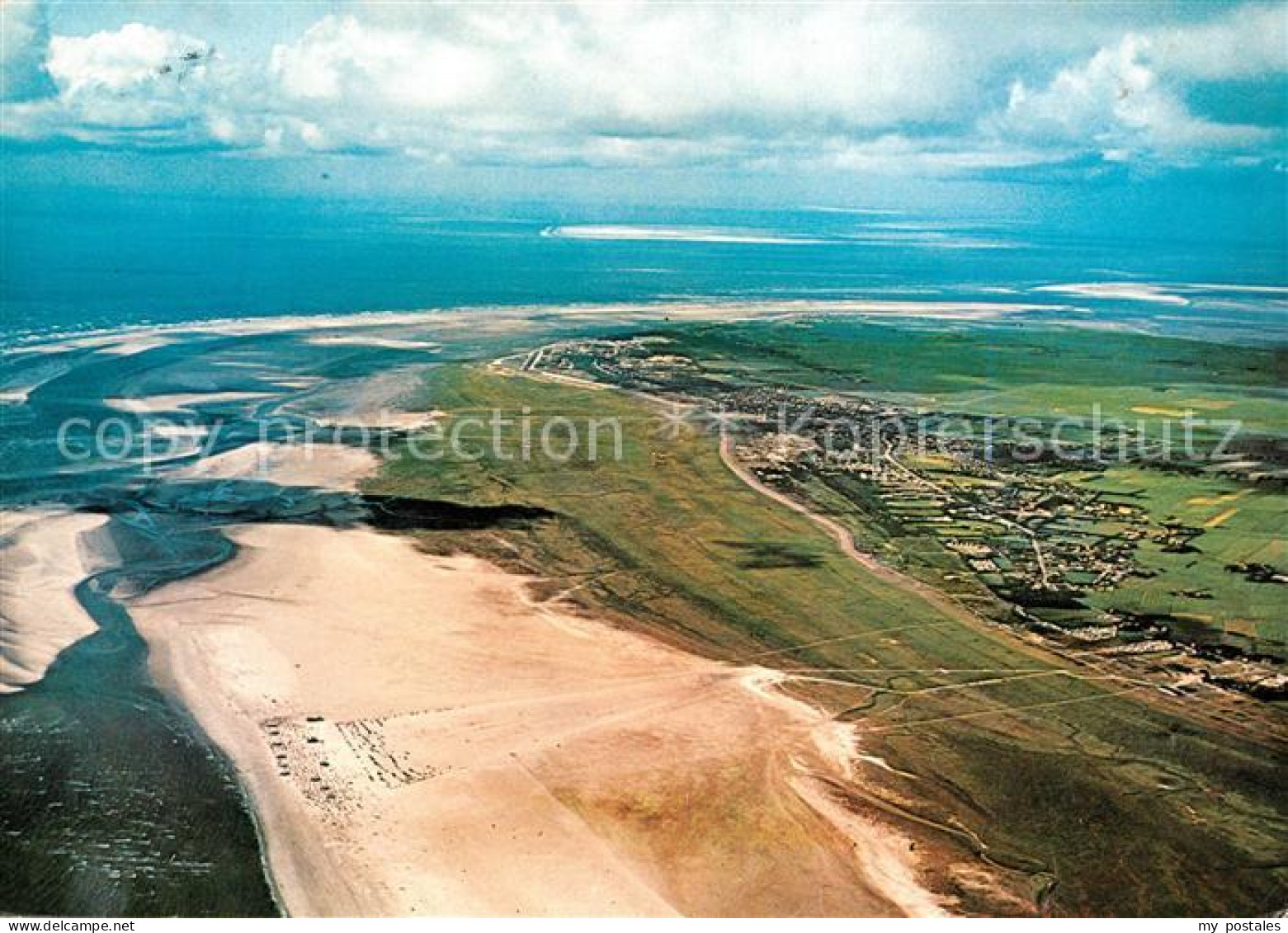 73159713 St Peter-Ording Boehler Strand Nordseeheilbad Schwefelbad Fliegeraufnah - St. Peter-Ording