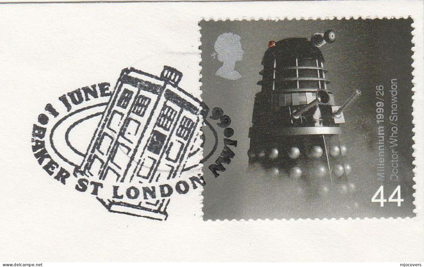 Cover TARDIS POLICE  TELEPHONE BOX  Pmk  GB DALEK Stamps Fdc Baker St  Telecom Television Doctor Who - Police - Gendarmerie