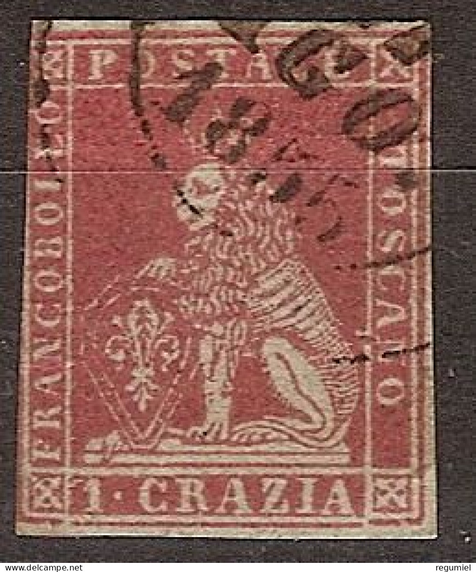 Italia Toscana U  4 (o) Usado. 1851 - Tuscany