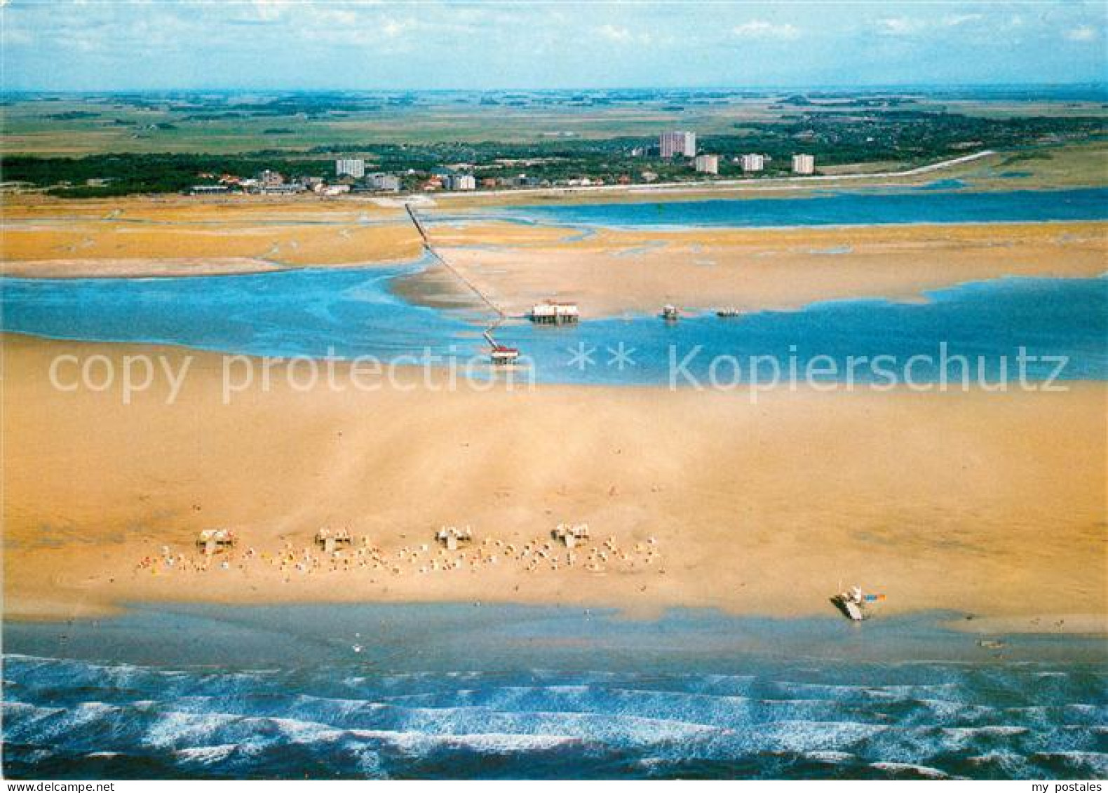 73159636 St Peter-Ording Nordseeheilbad Schwefelbad Fliegeraufnahme St. Peter-Or - St. Peter-Ording