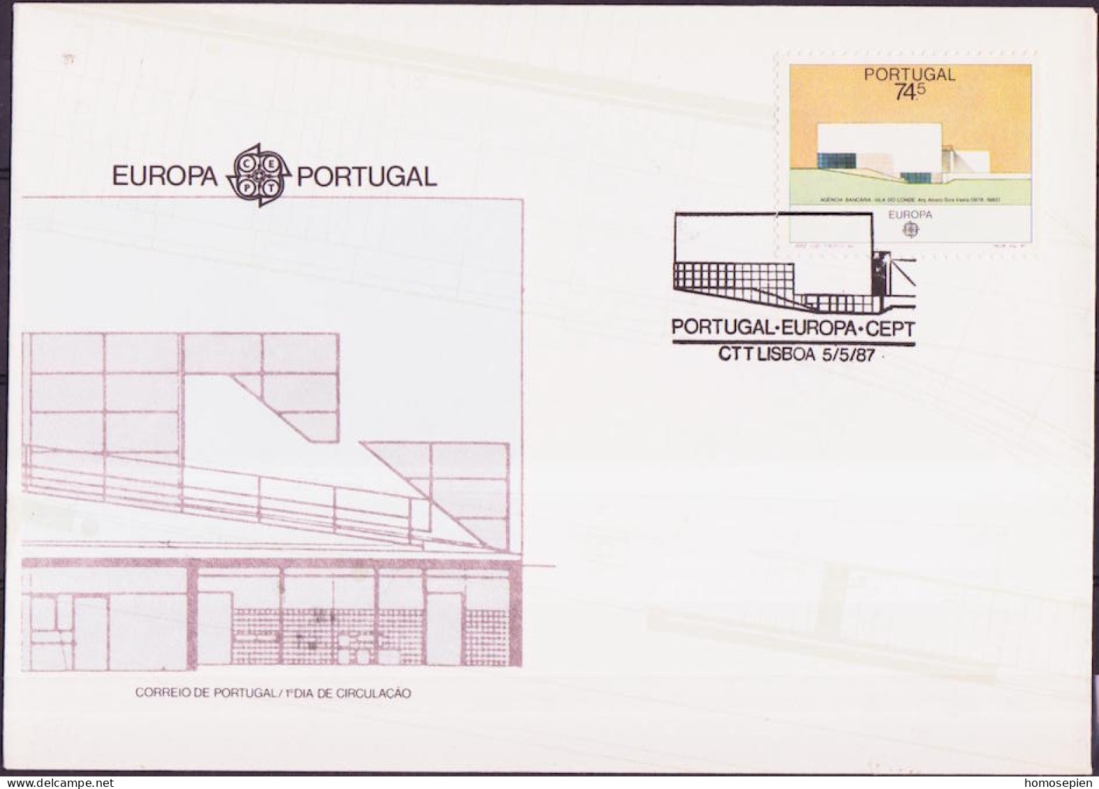 Portugal FDC1 1987 Y&T N°1699 - Michel N°1722 - 74,50e EUROPA - FDC