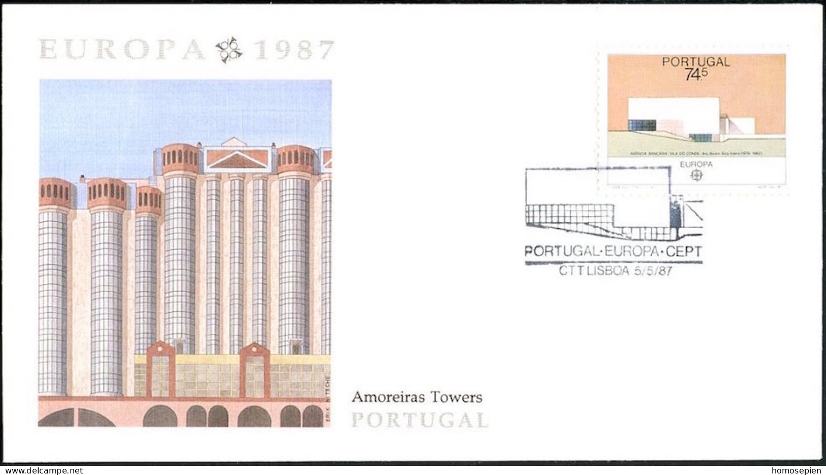 Portugal FDC2 1987 Y&T N°1699 - Michel N°1722 - 74,50e EUROPA - FDC