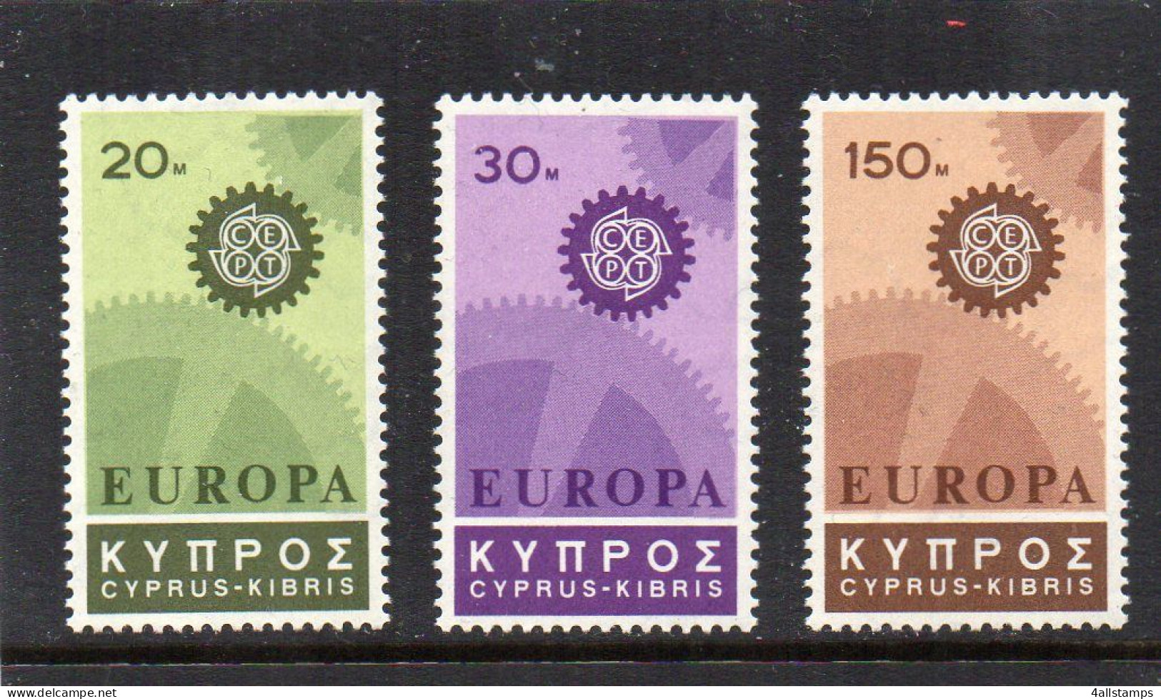 1967 Zypern MI N° 292/294: ** MNH, Postfris, Postfrisch , Neuf Sans Charniere - 1967
