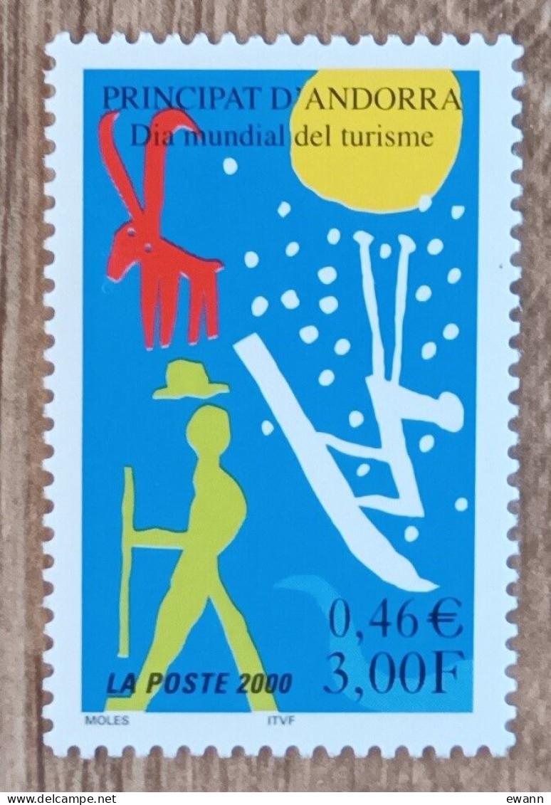 Andorre - YT N°535 - Journée Mondiale Du Tourisme - 2000 - Neuf - Unused Stamps