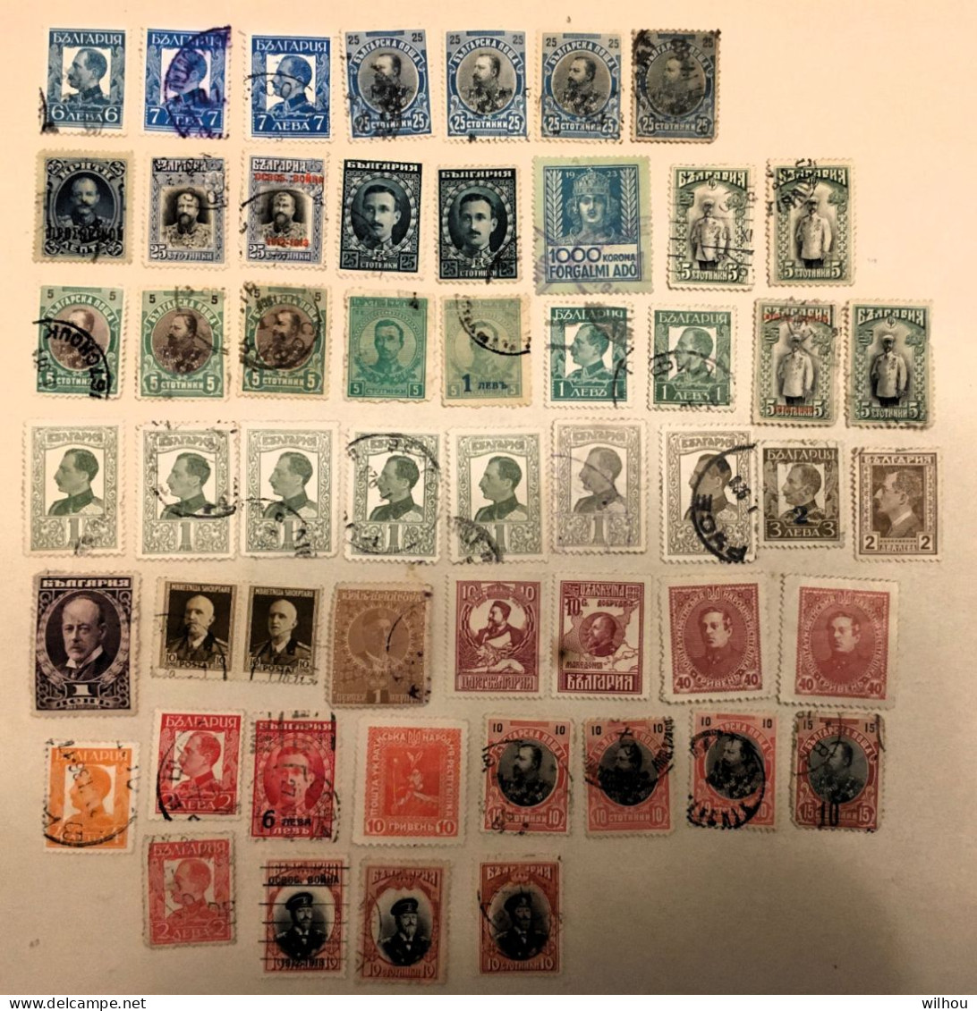 LOT DE  53 TIMBRES OBLITERES BULGARIE SEULS OU EN PAIRES DIFFERENTS - Verzamelingen & Reeksen