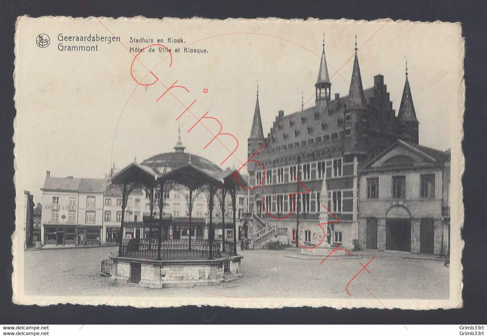 Geeraardsbergen - Stadhuis En Kiosk - Postkaart - Geraardsbergen