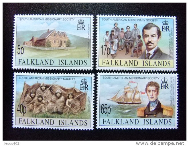 MALVINAS FALKLAND ISLANDS 1994 / MISSIONNAIRES - MISIONEROS YVERT 640 / 643 ** MNH - Islas Malvinas