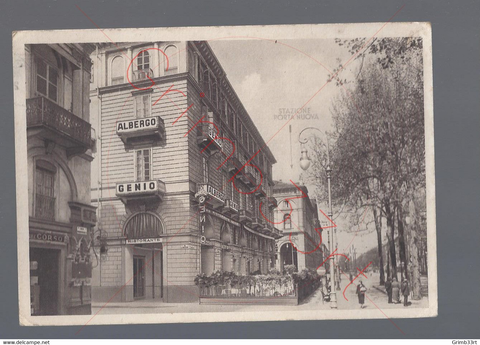 Torino - Albergo Ristorante Genio - Postkaart - Cafés, Hôtels & Restaurants