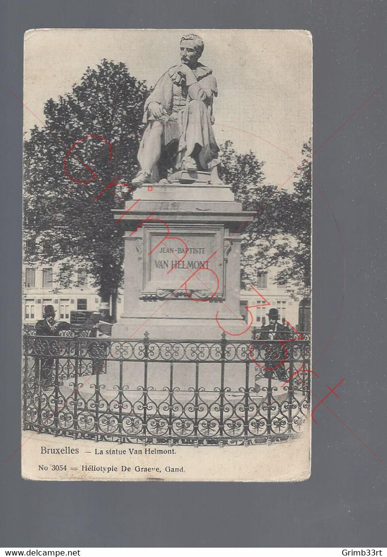 Bruxelles - La Statue Van Helmont - Postkaart - Monumenti, Edifici