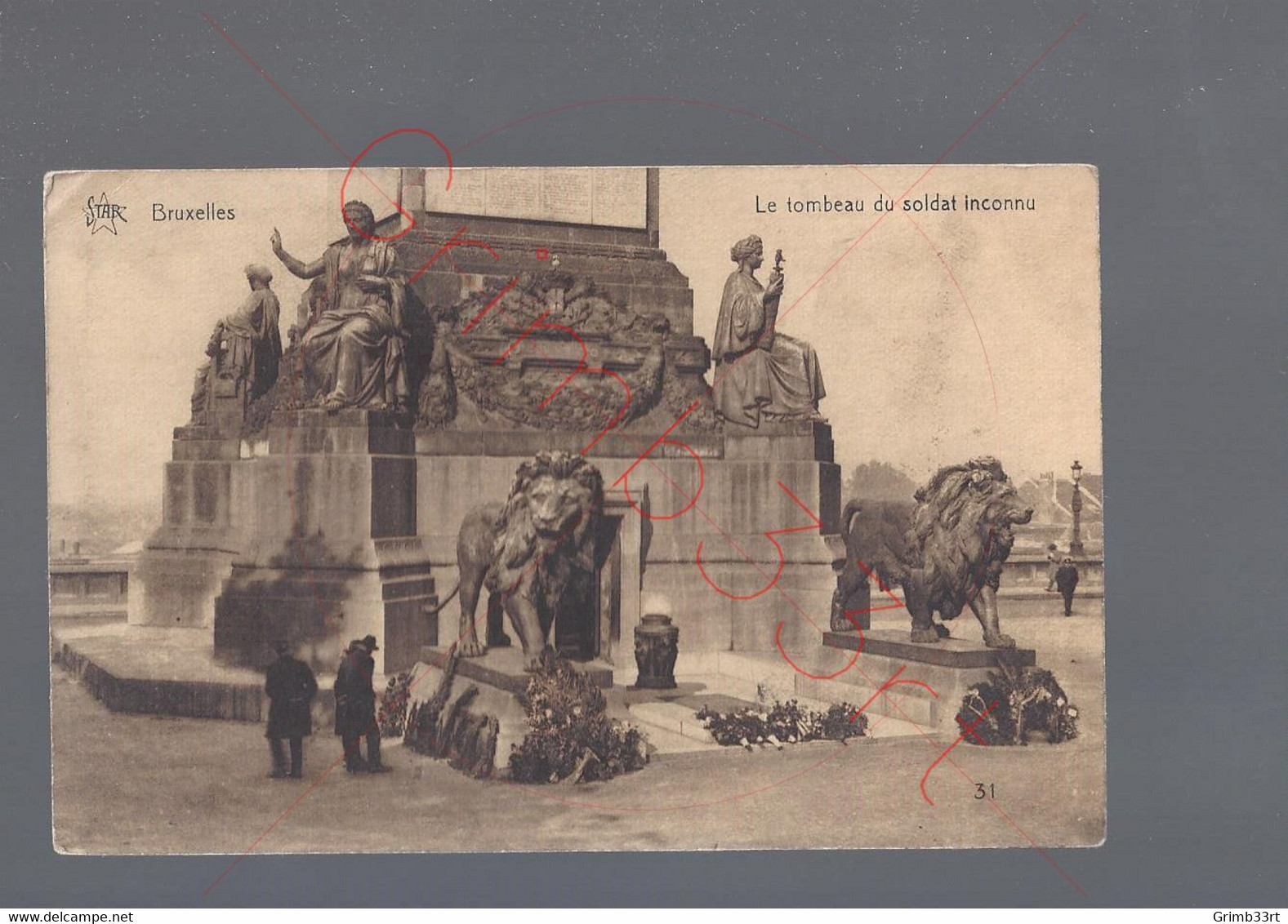 Bruxelles - Le Tombeau Du Soldat Inconnu - Postkaart - Monumenti, Edifici